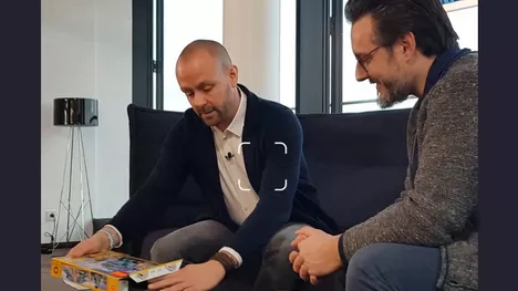 Andre Kiehne (Member of the Executive Board of Microsoft Deutschland), and Prof. Dr. Sami Haddadin (acting director of MIRMI, formerly MSRM) in the video series #TalkAboutAI.<br />
Foto: Microsoft Germany