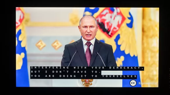 Artificial intelligence can be misused for fake news and to manipulate the population. Here: Russia's head of state Vladimir Putin. Photo: Astrid Eckert / TUM